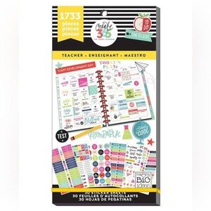 Me & My Big Ideas Sticker Sheets Teacher Theme The Happy Planner 1733 Pcs